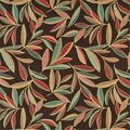 Fine-Line 54 in. Wide Red- Blue- Green And Brown- Foliage Leaves Contemporary Upholstery Fabric FI2940927